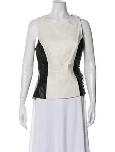 Pre-owned Jason Wu Lambskin Crew Neck Top In Gray