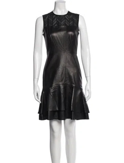 Pre-owned Jason Wu Lambskin Mini Dress In Black