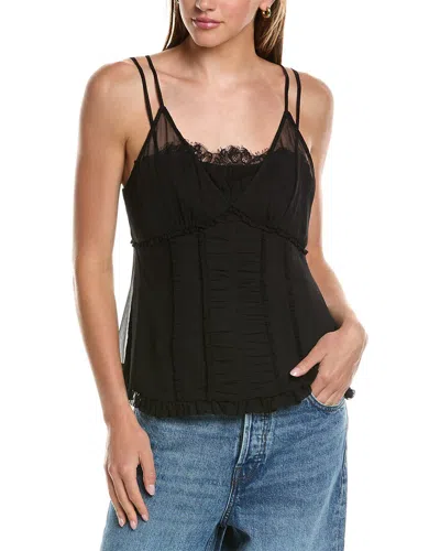 Jason Wu Layered Silk Top In Black