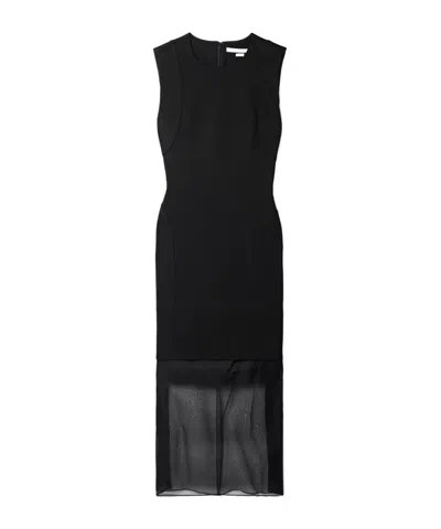 Jason Wu Layered Stretch-jersey Midi Dress In Black