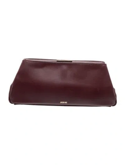 Pre-owned Jason Wu Leather Clutch W/ Tags In Burgundy