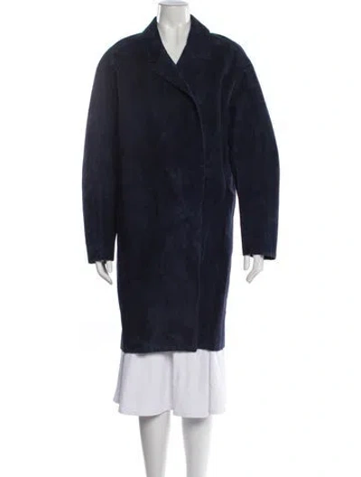 Pre-owned Jason Wu Leather Coat In Blue