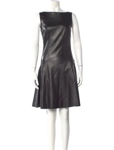 Pre-owned Jason Wu Leather Mini Dress In Black