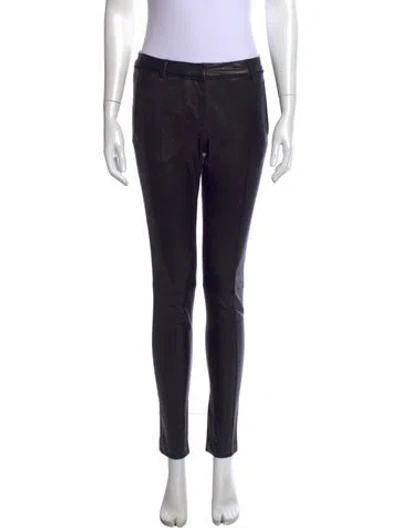 Pre-owned Jason Wu Leather Skinny Leg Pants In Black