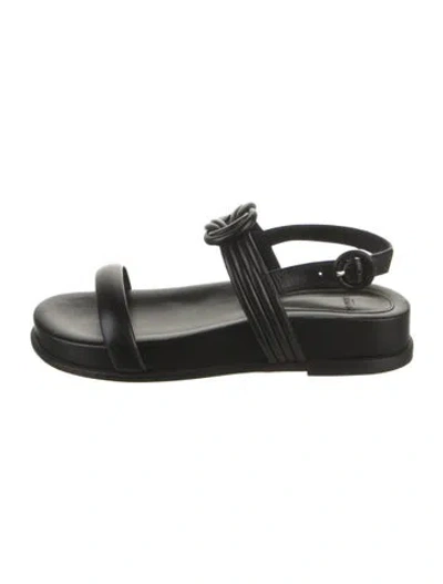 Pre-owned Jason Wu Leather Slides In Black