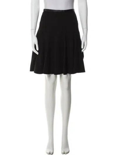 Pre-owned Jason Wu Leather Trim Embellishment Knee-length Skirt In Black