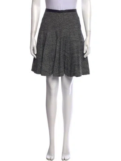 Pre-owned Jason Wu Leather Trim Embellishment Mini Skirt In Black