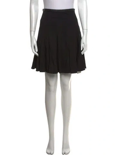Pre-owned Jason Wu Leather Trim Embellishment Mini Skirt In Black