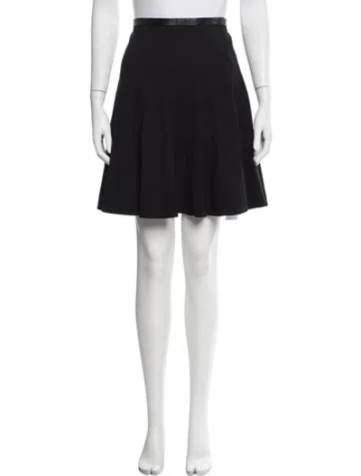 Pre-owned Jason Wu Leather Trim Embellishment Mini Skirt In Blue