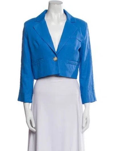 Pre-owned Jason Wu Linen Blazer In Blue
