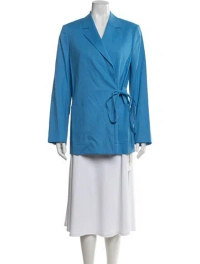 Pre-owned Jason Wu Linen Blazer W/ Tags In Blue