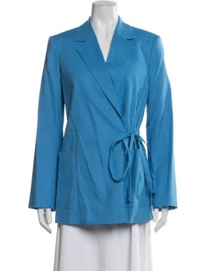 Pre-owned Jason Wu Linen Blazer W/ Tags In Blue