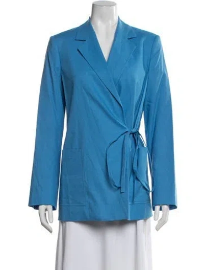 Pre-owned Jason Wu Linen Blazer W/ Tags In Blue