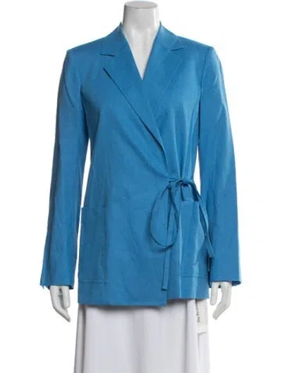Pre-owned Jason Wu Linen Blazer W/ Tags In Blue