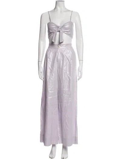 Pre-owned Jason Wu Linen Pant Set W/ Tags In Purple