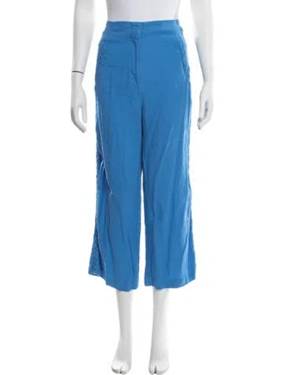 Pre-owned Jason Wu Linen Straight Leg Pants In Blue