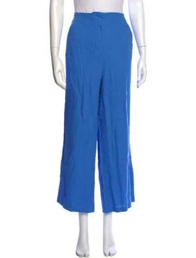 Pre-owned Jason Wu Linen Wide Leg Pants In Blue
