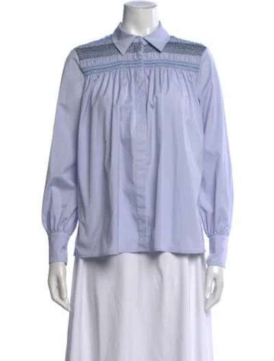 Pre-owned Jason Wu Long Sleeve Blouse In Blue