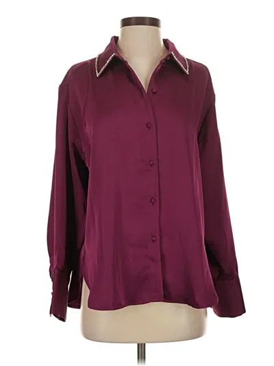 Pre-owned Jason Wu Long Sleeve Blouse In Burgundy