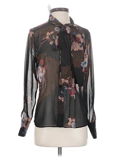 Jason Wu Long Sleeve Blouse In Gray