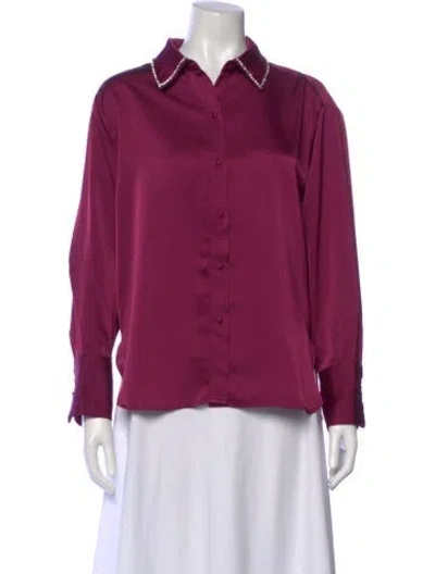 Pre-owned Jason Wu Long Sleeve Blouse In Purple