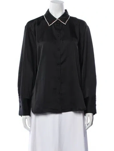 Pre-owned Jason Wu Long Sleeve Blouse W/ Tags In Black