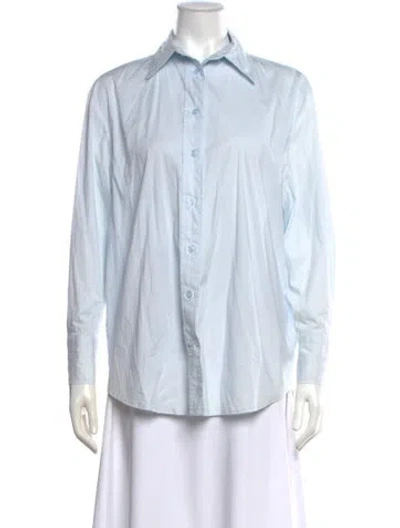 Pre-owned Jason Wu Long Sleeve Button-up Top In Blue
