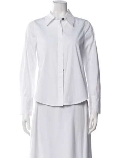 Pre-owned Jason Wu Long Sleeve Button-up Top In White