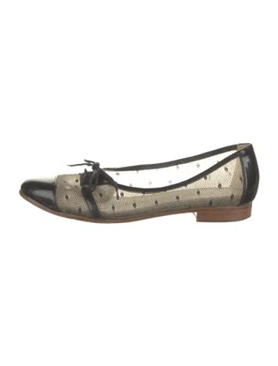 Pre-owned Jason Wu Mesh Lace Pattern Ballet Flats In Black
