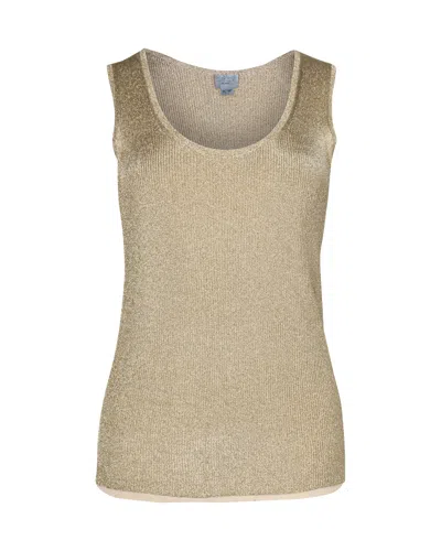 Jason Wu Metallic Tank Top In Gold Viscose