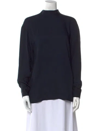 Pre-owned Jason Wu Mock Neck Long Sleeve Sweatshirt In Blue