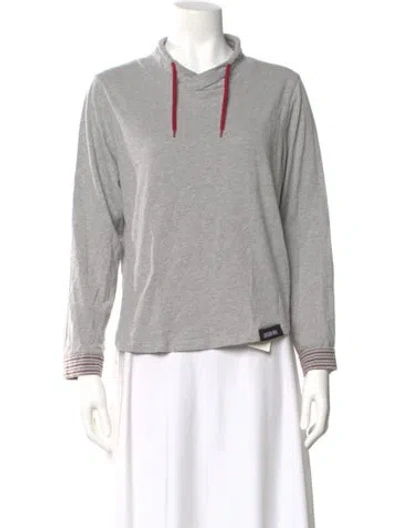 Pre-owned Jason Wu Mock Neck Long Sleeve Top In Gray