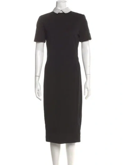 Pre-owned Jason Wu Mock Neck Midi Length Dress In Gray
