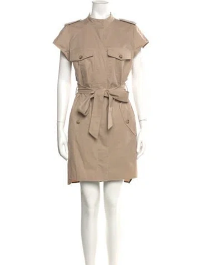 Pre-owned Jason Wu Mock Neck Mini Dress In Neutral