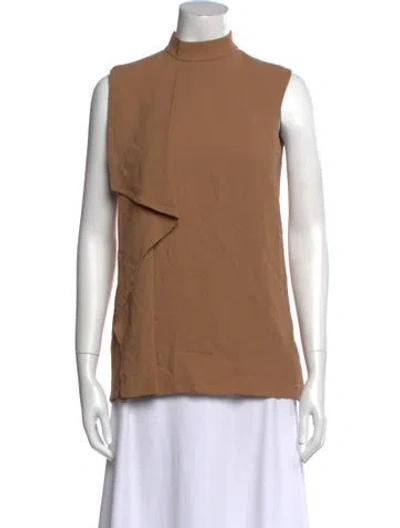 Pre-owned Jason Wu Mock Neck Sleeveless Top In Brown
