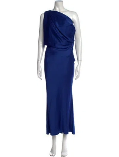 Pre-owned Jason Wu One-shoulder Long Dress In Blue