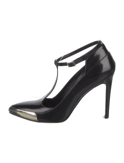 Pre-owned Jason Wu Patent Leather T-strap Pumps In Black