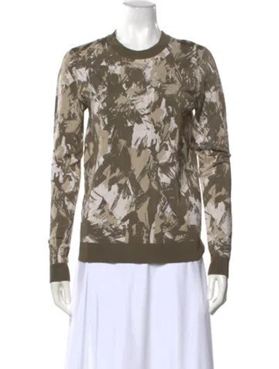 Pre-owned Jason Wu Patterned Crew Neck Sweatshirt In Green