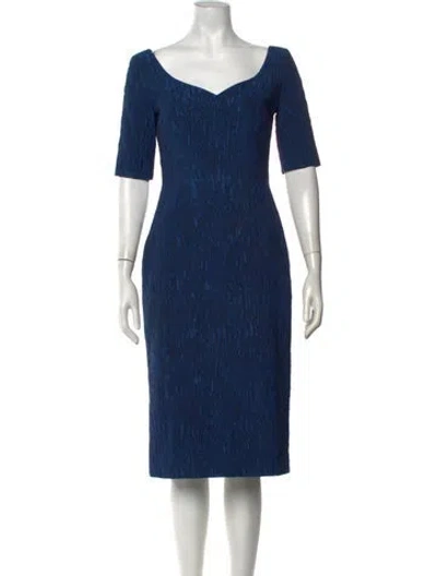 Pre-owned Jason Wu Patterned Knee-length Dress In Blue