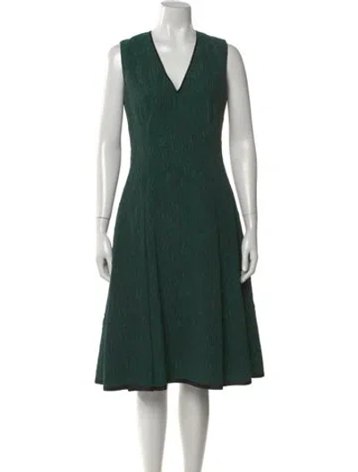 Pre-owned Jason Wu Patterned Midi Length Dress In Green