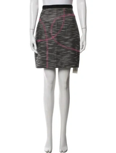 Pre-owned Jason Wu Patterned Mini Skirt In Black