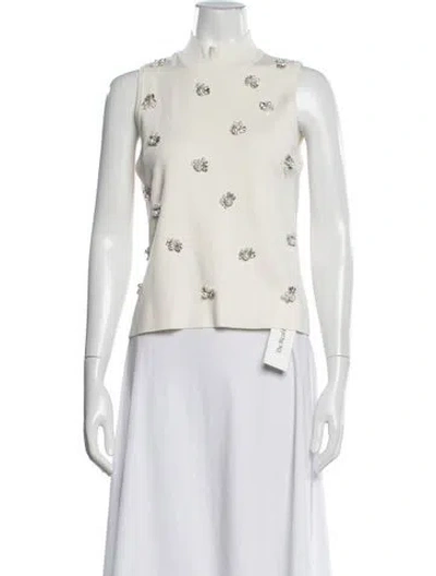 Pre-owned Jason Wu Patterned Mock Neck Sweater In Neutrals
