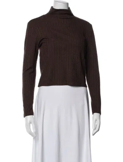 Pre-owned Jason Wu Patterned Turtleneck Sweater In Brown