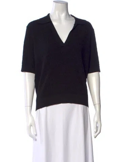 Pre-owned Jason Wu Patterned V-neck Sweater In Black