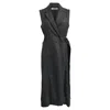 Jason Wu Pinstripe Suiting Wrap Midi Dress In Grey Viscose In Gray