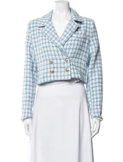 Pre-owned Jason Wu Plaid Print Blazer In Blue/white