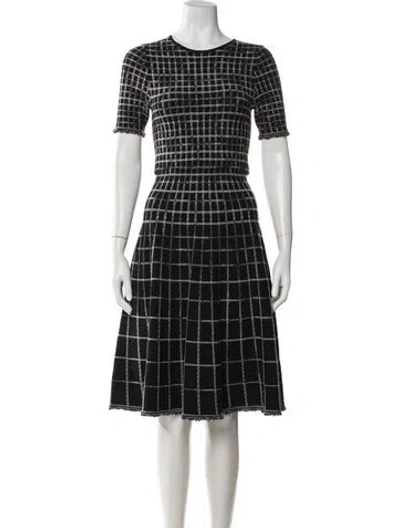 Pre-owned Jason Wu Plaid Print Knee-length Dress In Black