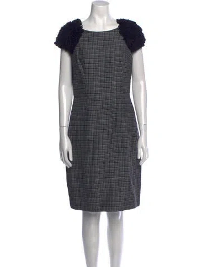 Pre-owned Jason Wu Plaid Print Knee-length Dress In Blue