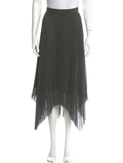 Pre-owned Jason Wu Plaid Print Midi Length Skirt In Green