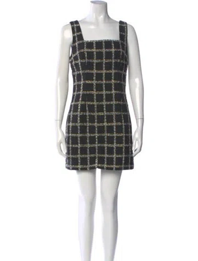 Pre-owned Jason Wu Plaid Print Mini Dress In Black